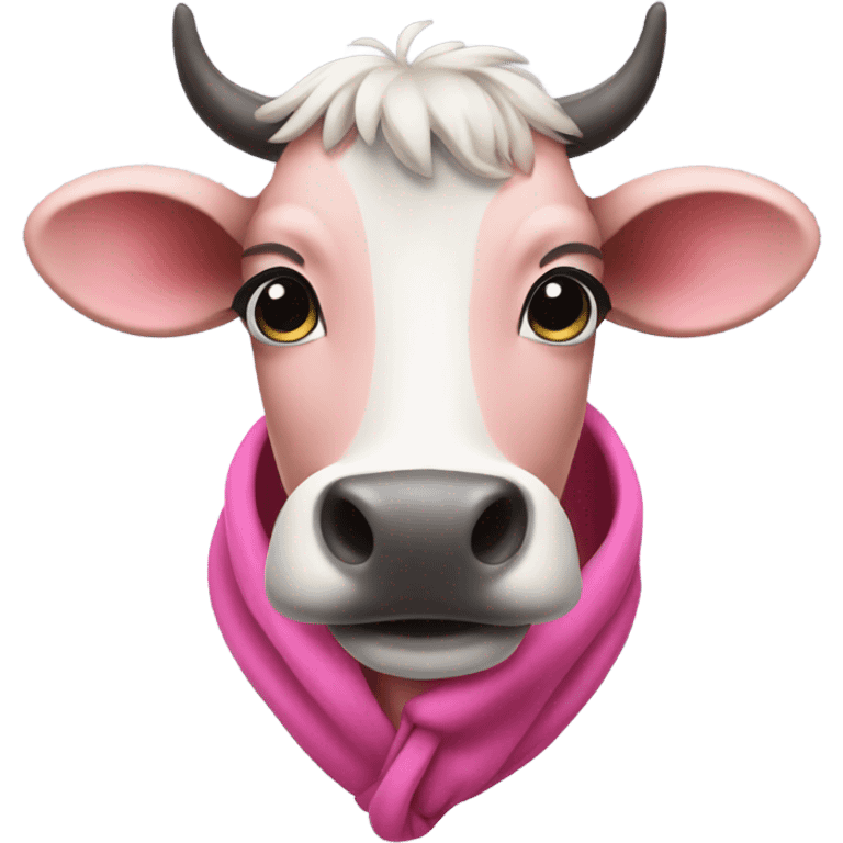 Pink cow emoji