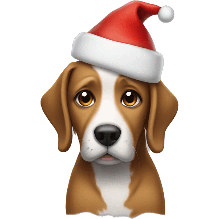 Dog with Santa hat emoji