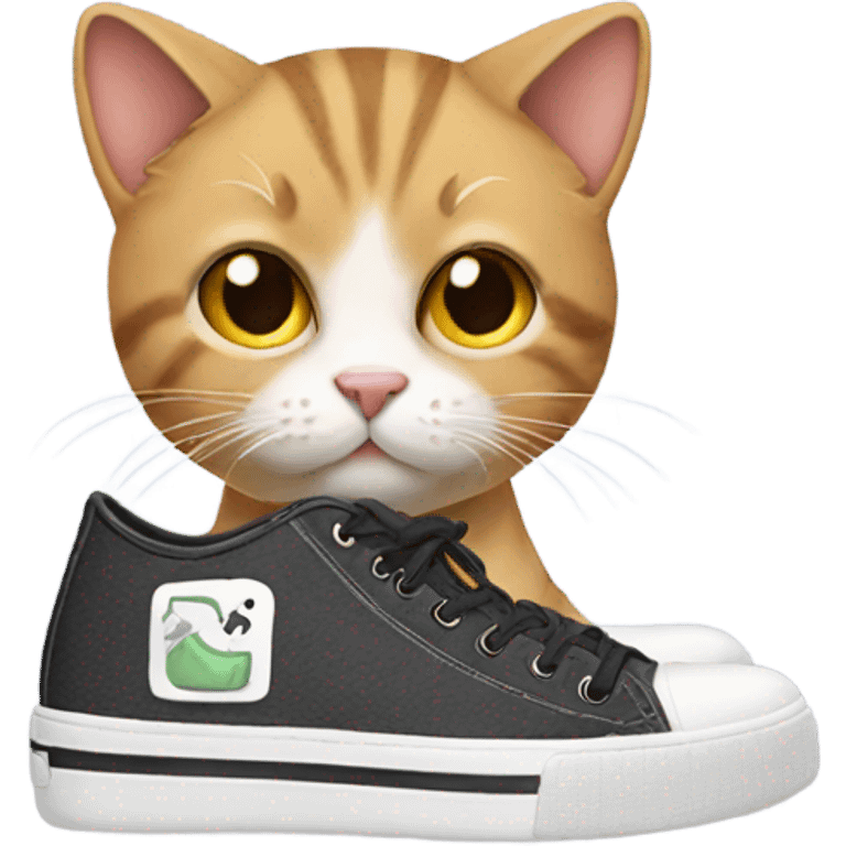 Cat wearing sneakers emoji