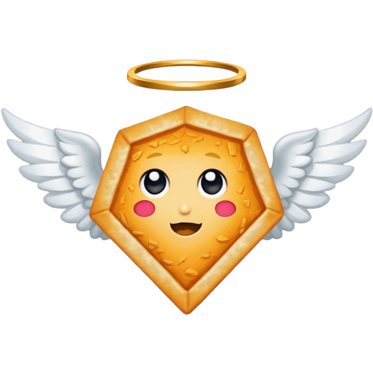 Dorito Chip with angel wings and halo emoji