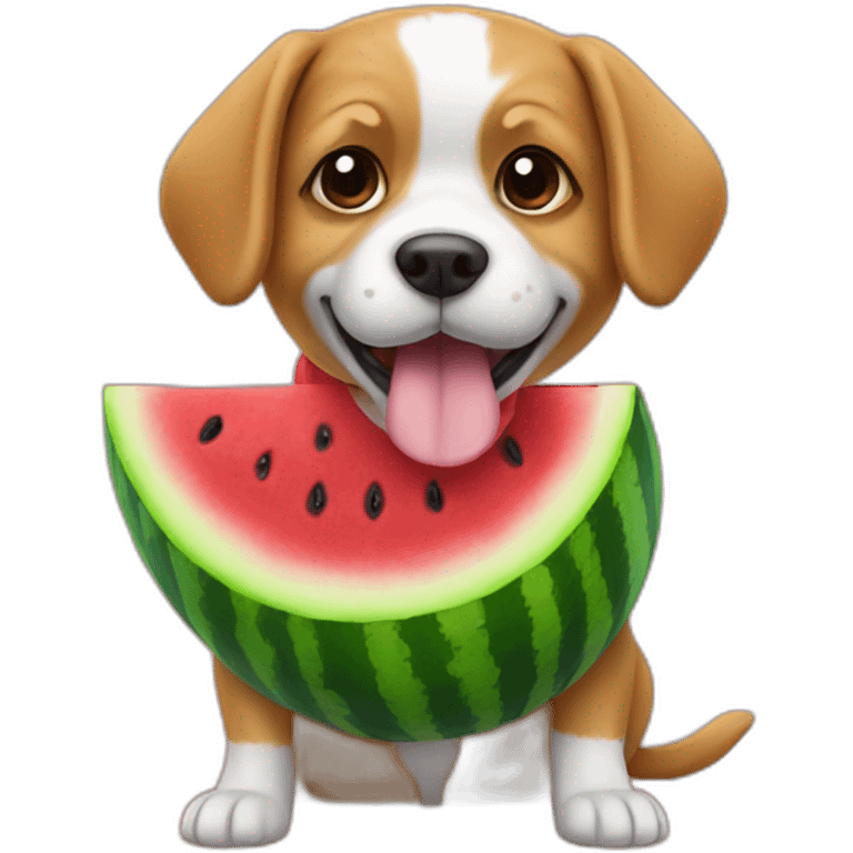 Dog-in-watermelon-costume emoji