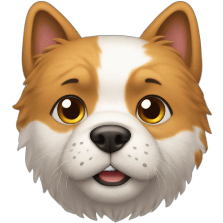 Un chien fusionner avec un chat emoji