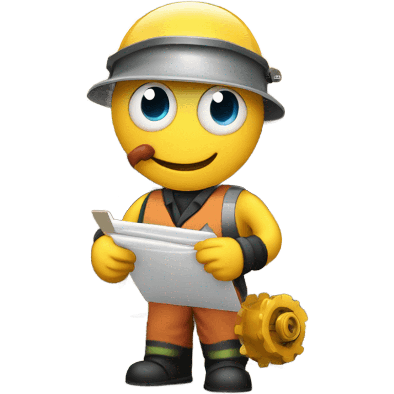 Worm working at a paper mill  emoji