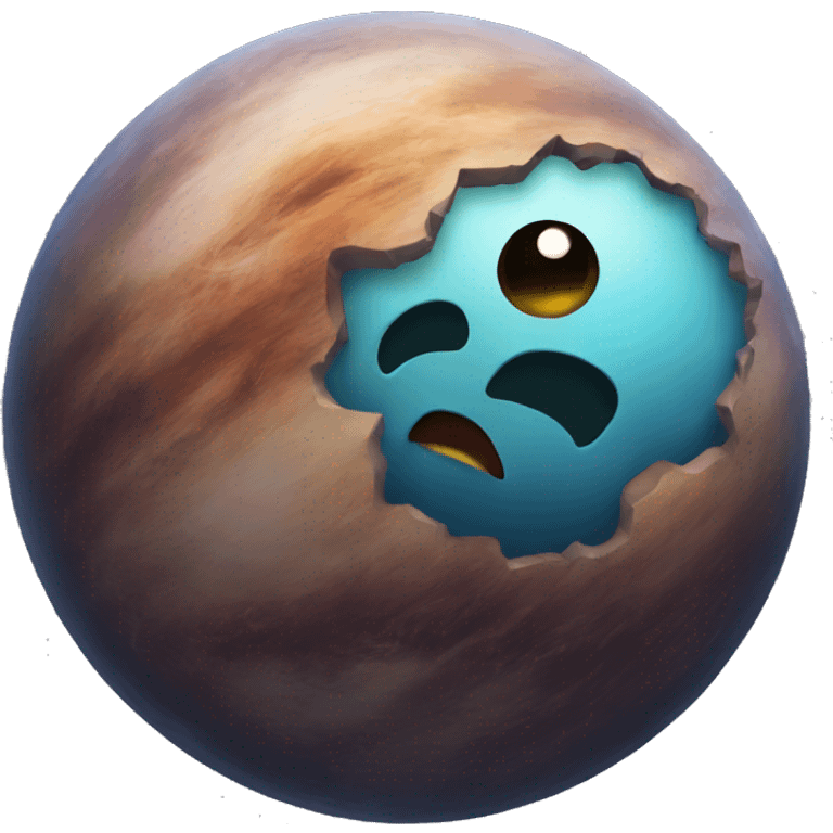 A planet gone mad emoji