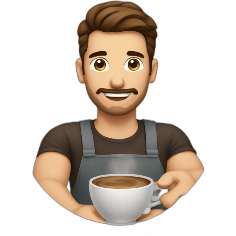 A man making coffee emoji