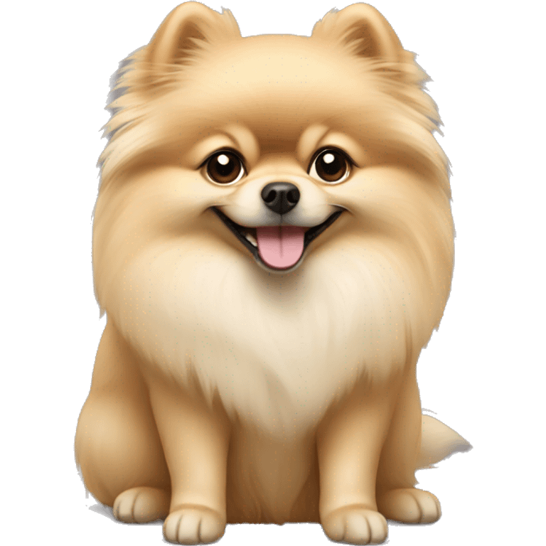 Light beige Pomeranian dog emoji