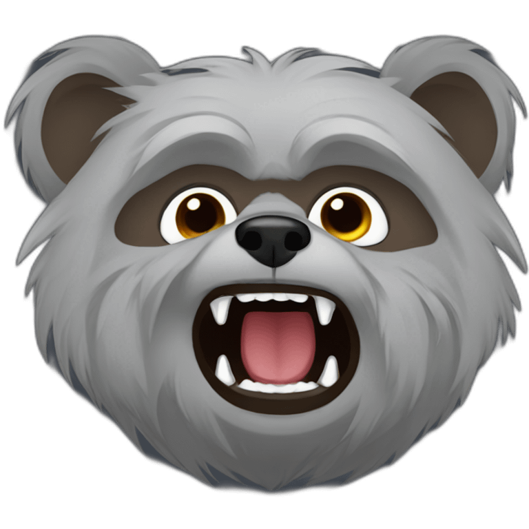 yawning grey ewok emoji