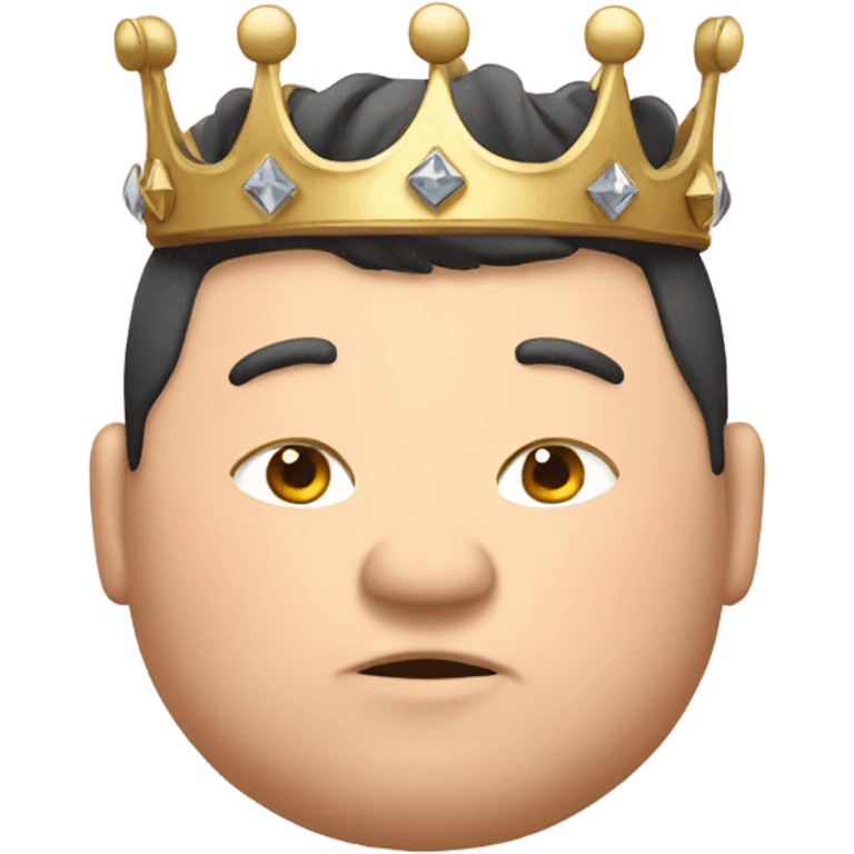 Fat man with crown emoji