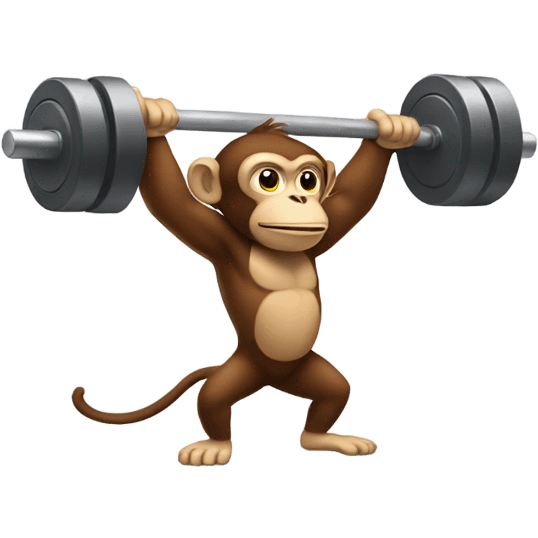 Monkey lifting weights  emoji