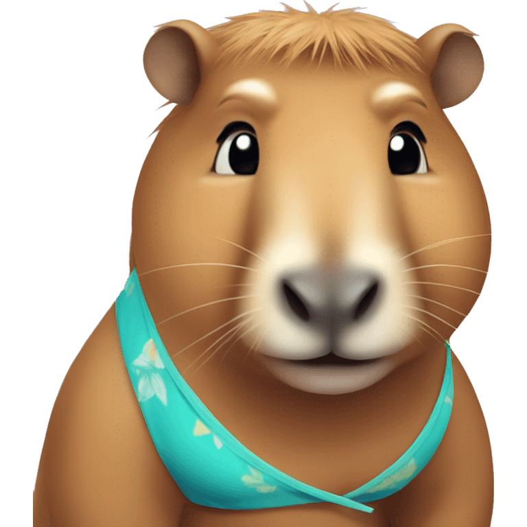 Capybara wearing a bikini emoji