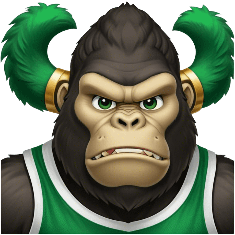 king kong wearing celtics jersey  emoji