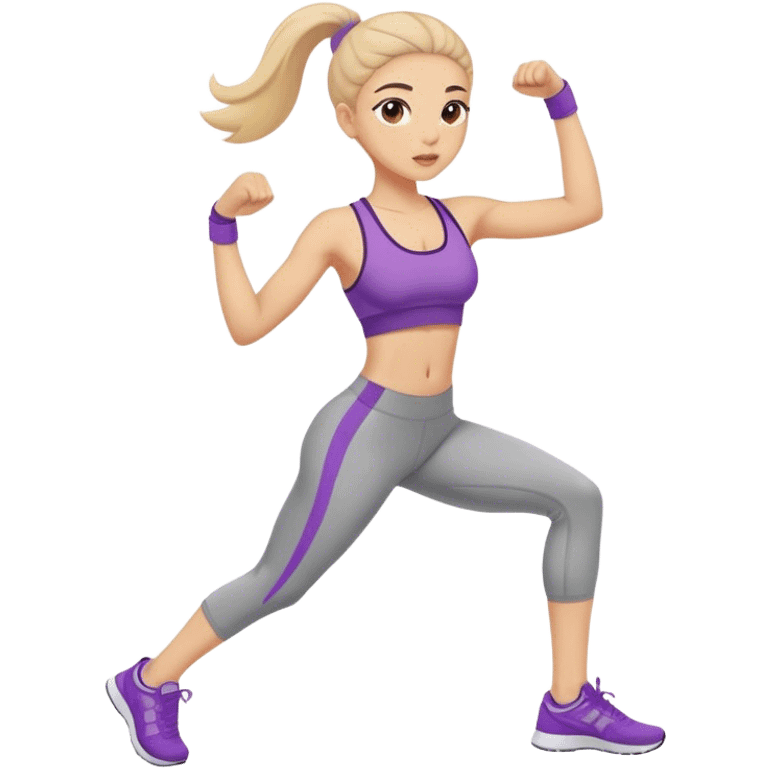 Exercising girl emoji