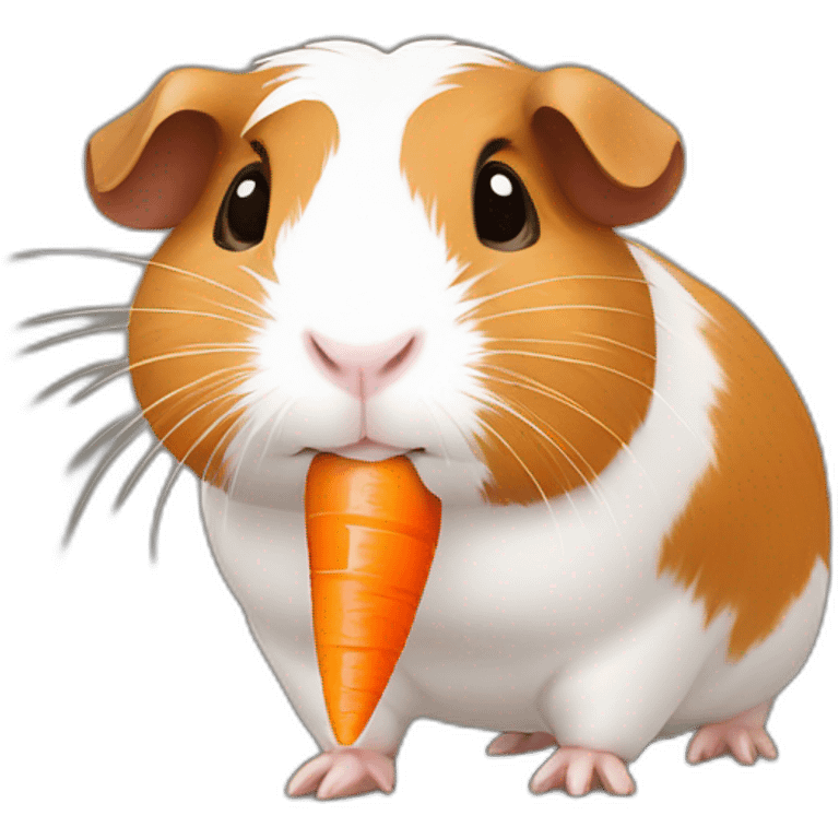 guinea pig with carrot emoji