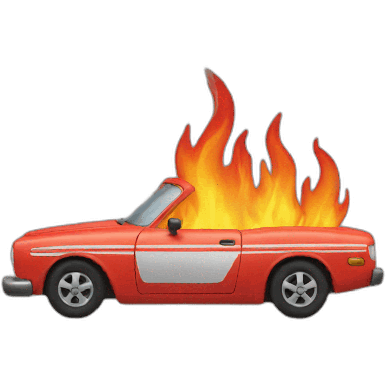 Fire in car emoji