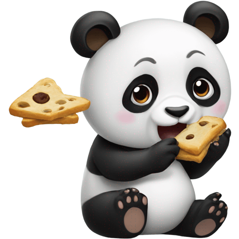 Panda eating a snack emoji