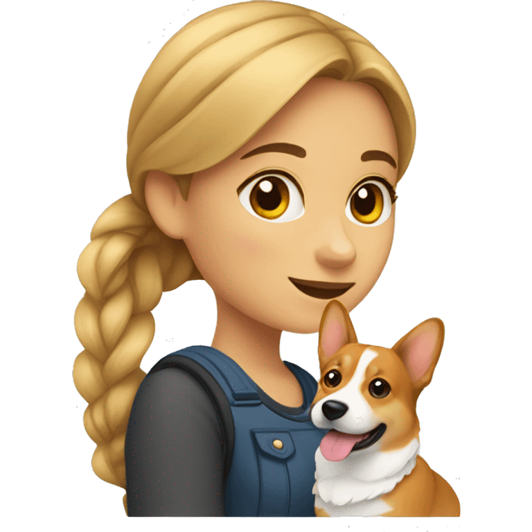 Girl with Corgi emoji