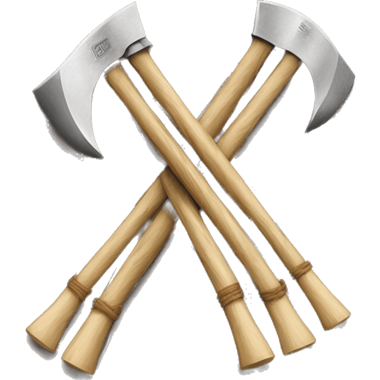 Fasces Symbol, the axe in the middle of the bundle of rods, all tied together. Usually symbol of 1940 Italy. emoji