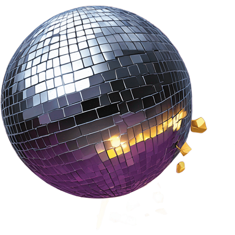 disco ball being smashed by a wrecking ball emoji