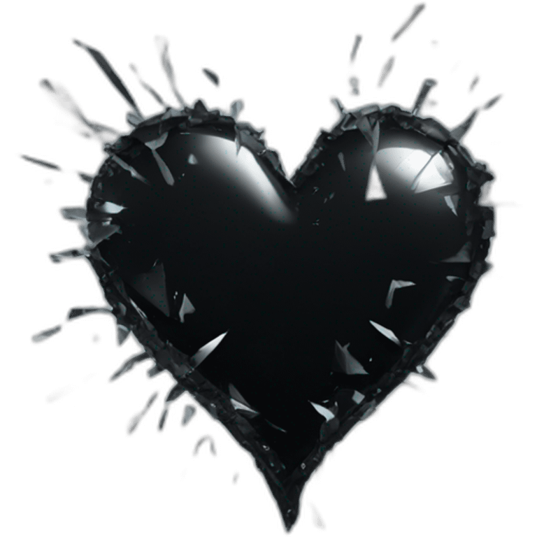 broken black heart with sparkles emoji