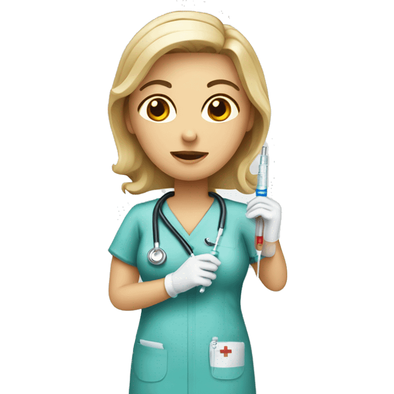 nurse with syringe emoji