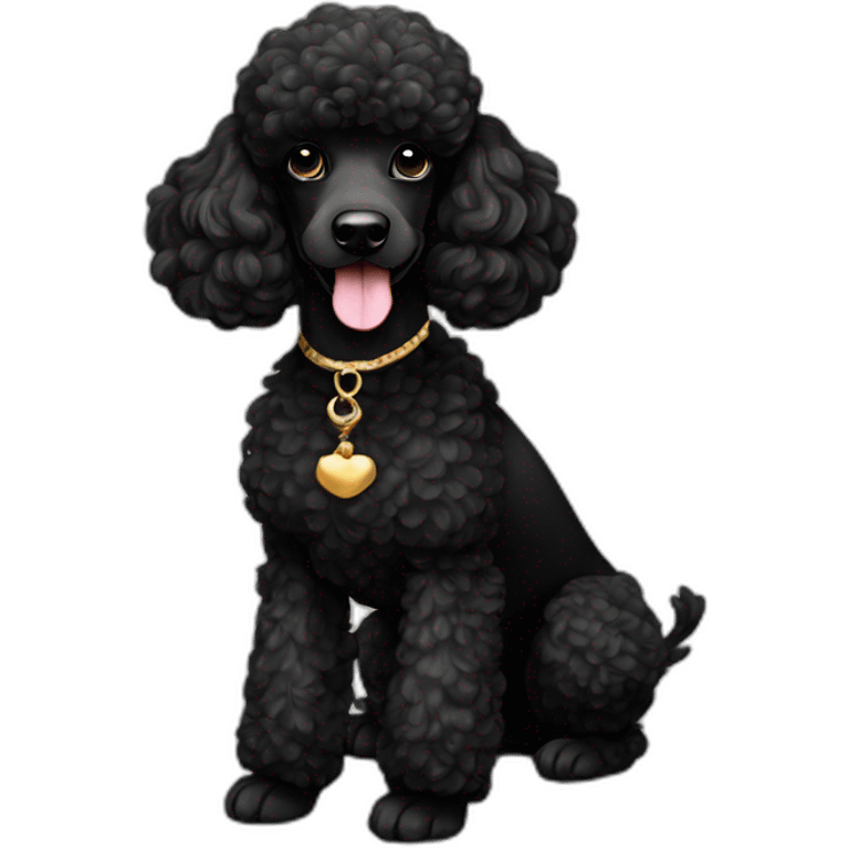 black royal poodle emoji