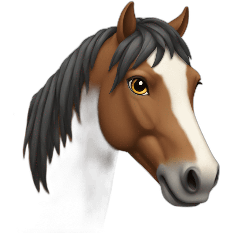 Cheval pie bai emoji