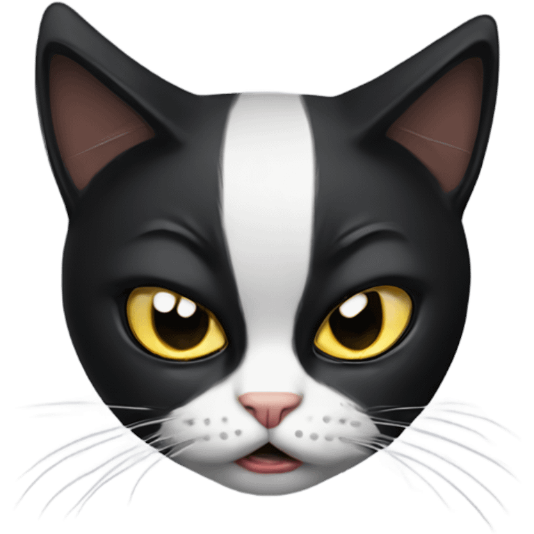 Tuxedo cat angry  emoji