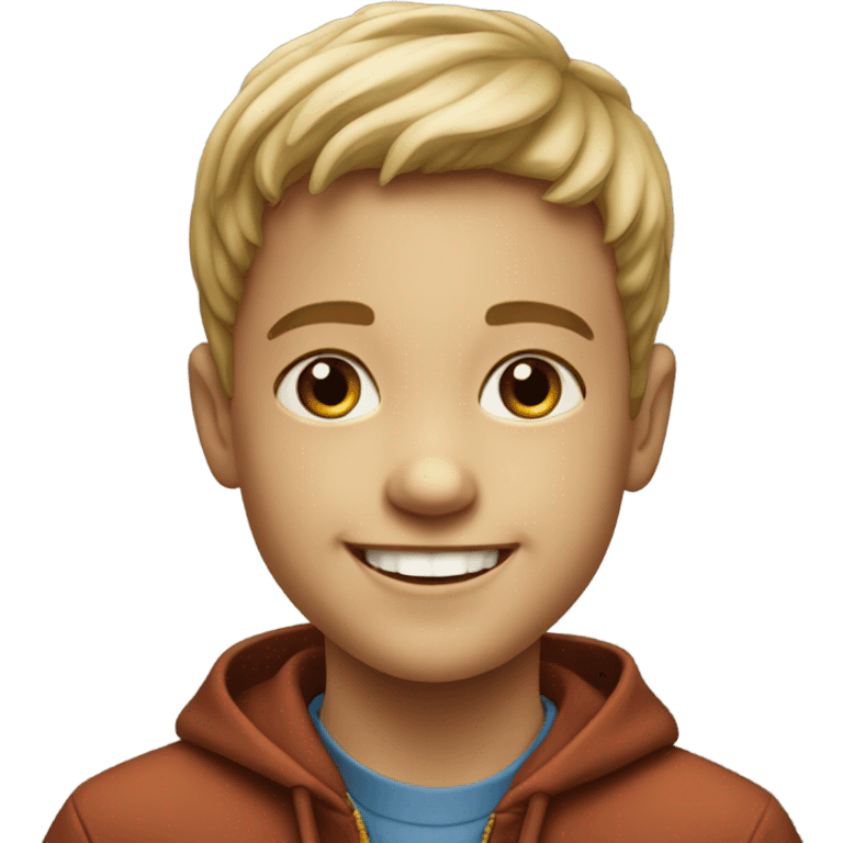 realistic smiley boy portrait emoji