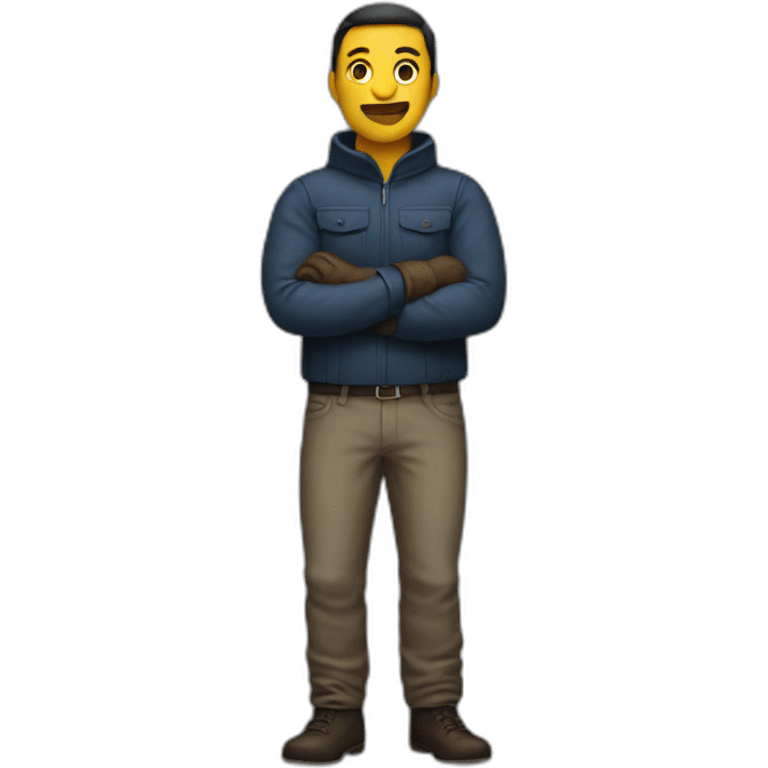 man wearing gloves full body emoji