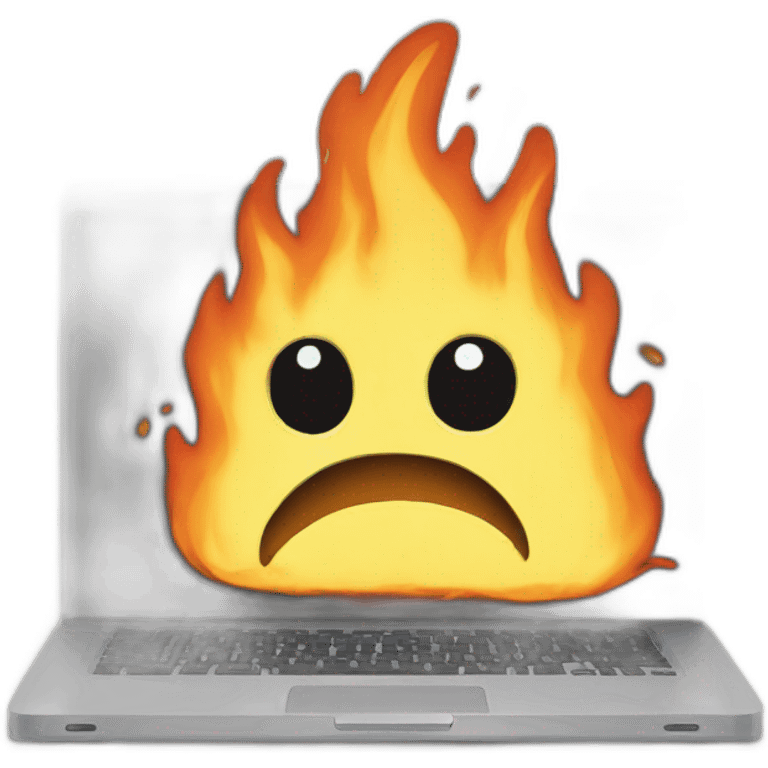 burning laptop emoji