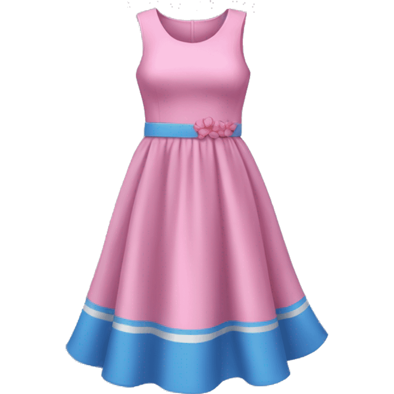 Pink dress whit blue Line emoji