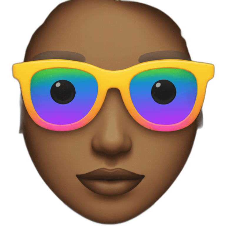 pride sunglasses on face emoji