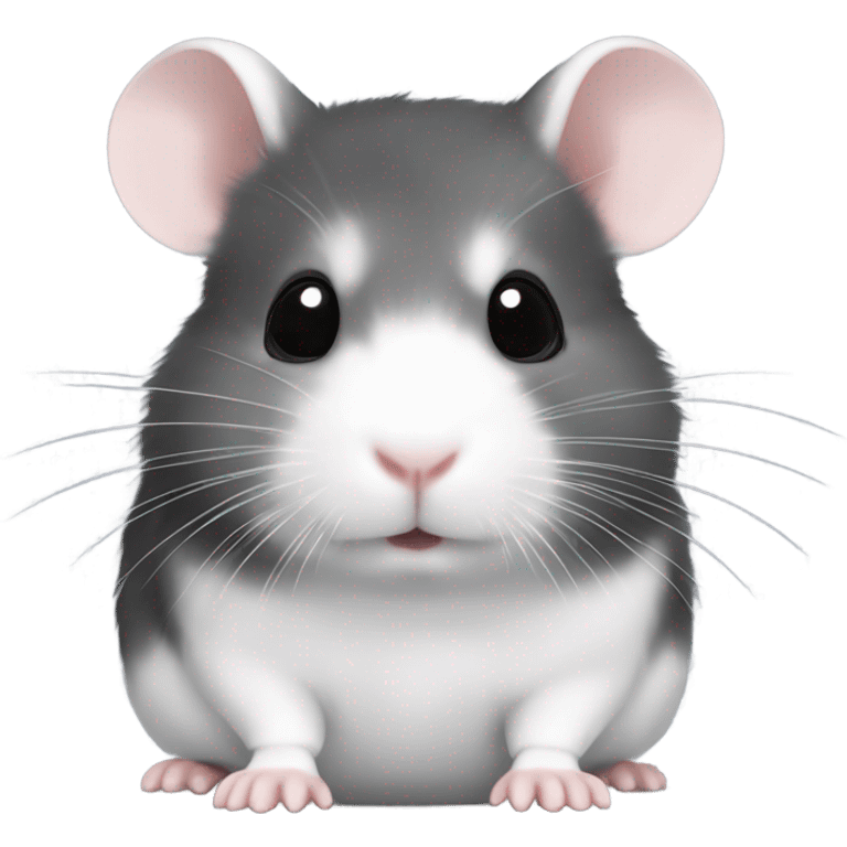 small dwarf grey and white hamster  emoji