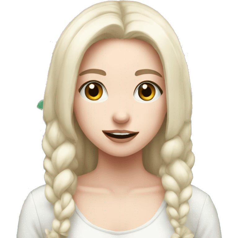 Christmas mood pale girl  emoji