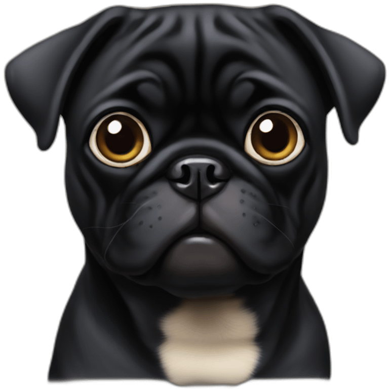 Black pug emoji