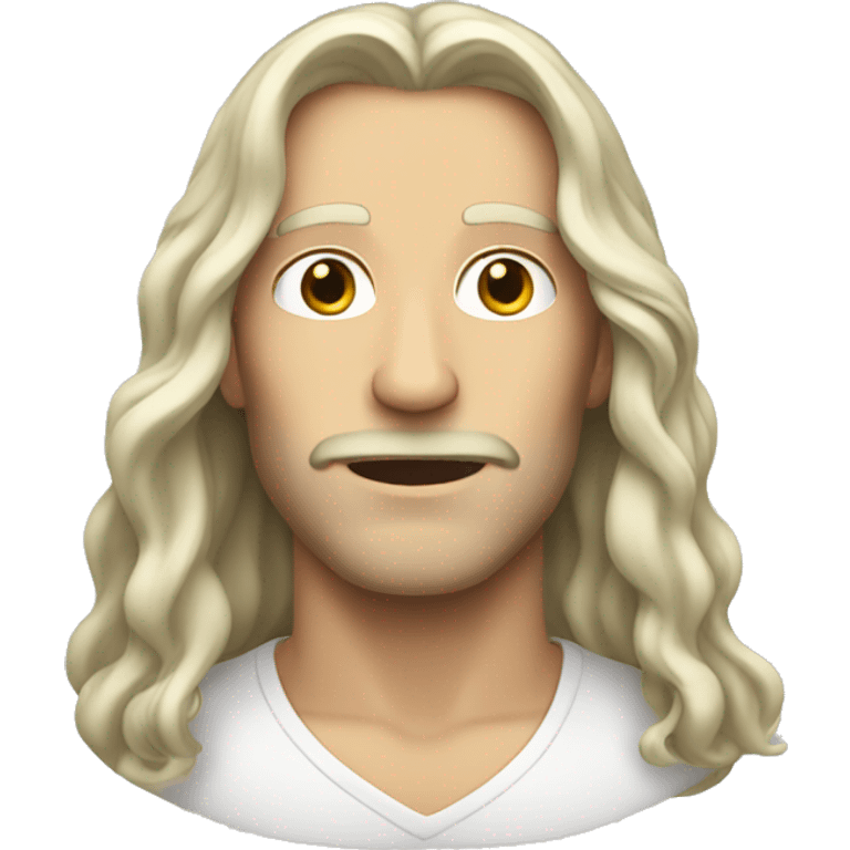 White man with long hair and good jaw  emoji