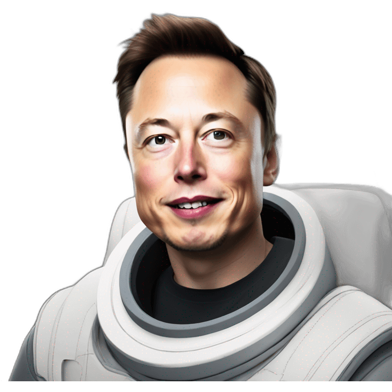 elon musk on spacex rocket emoji