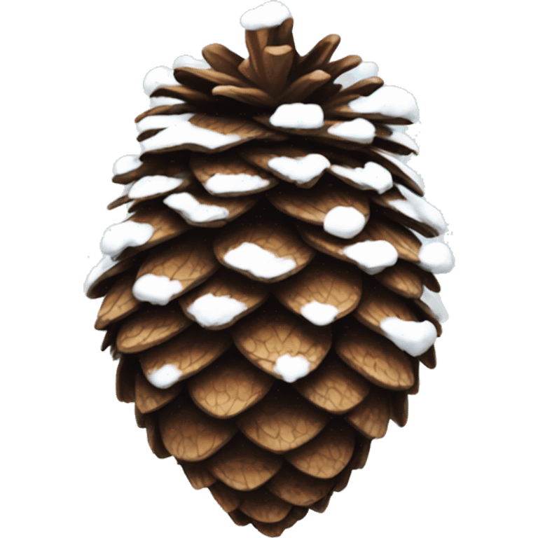 Snowy pine cone emoji