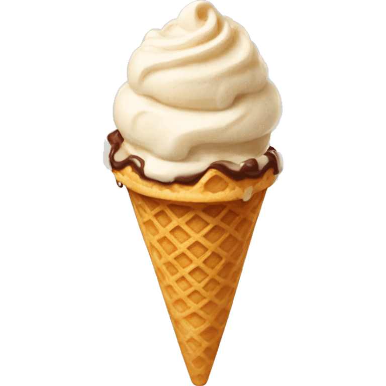 ice cream in a waffle cone emoji