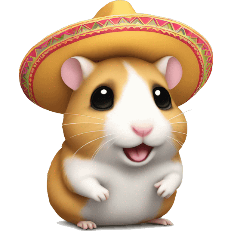 Mexican hamster partying emoji