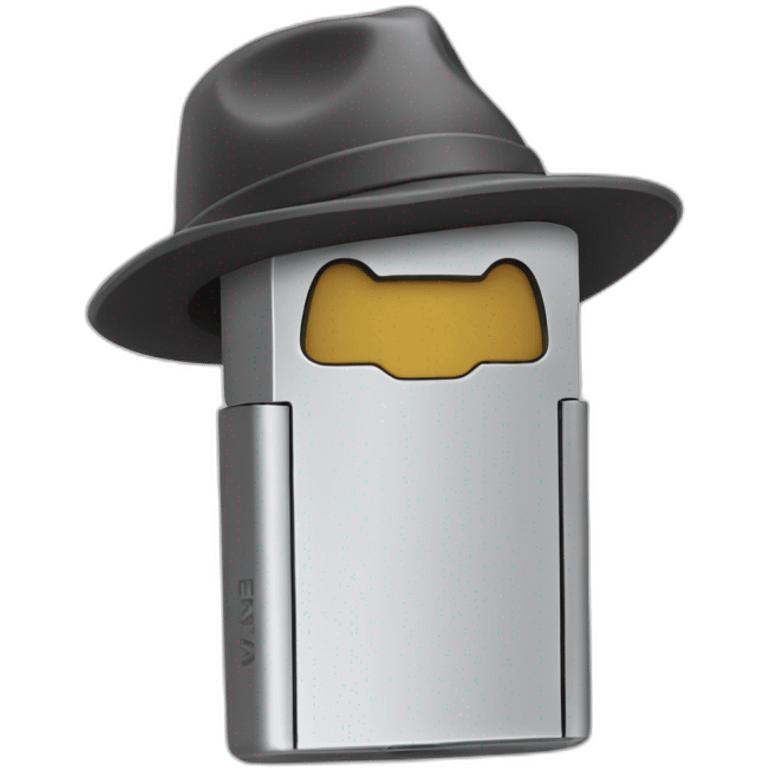 usb stick with hat emoji