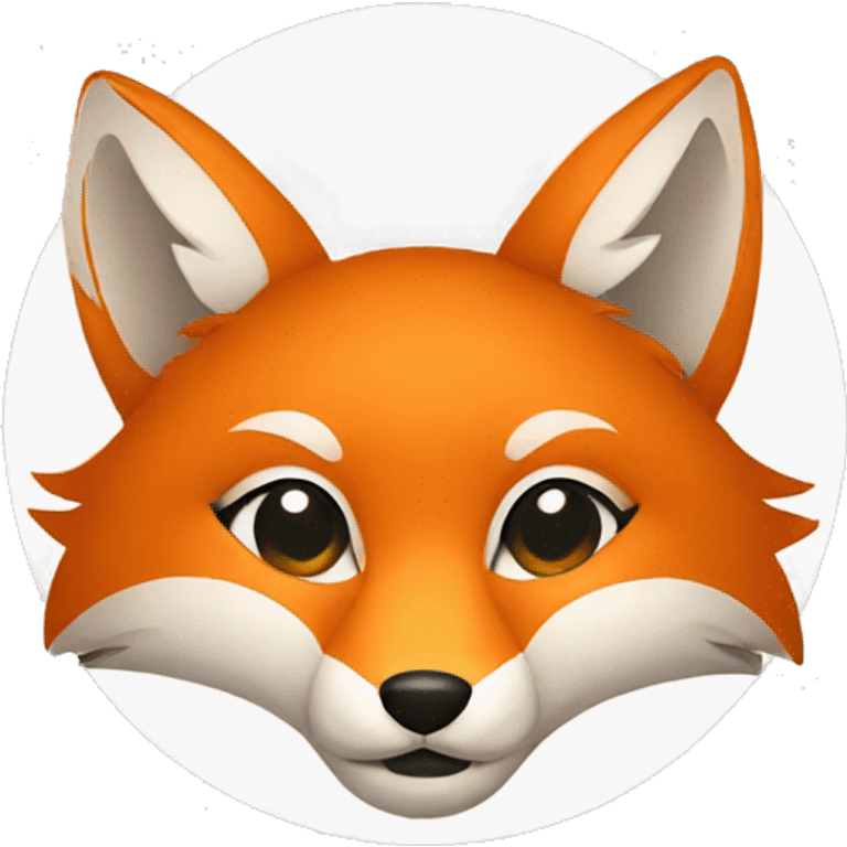 fox face in circle logo emoji