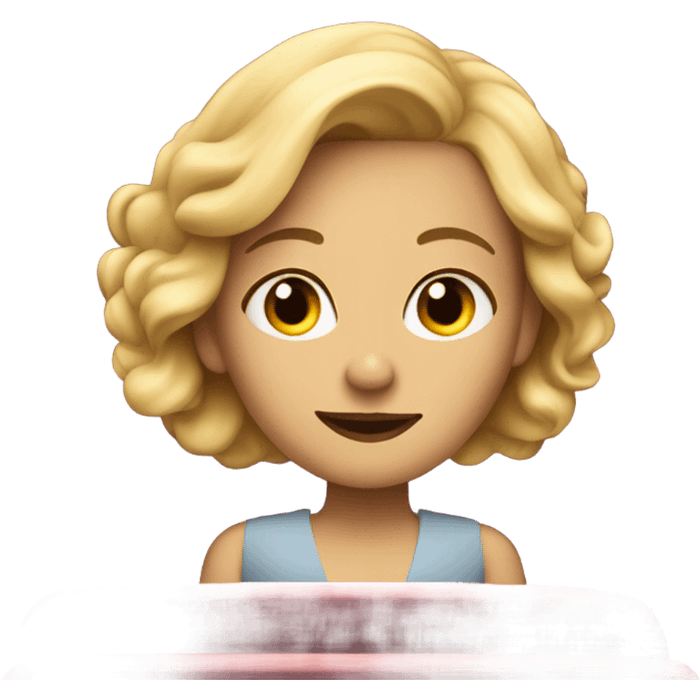 Blonde Lady at the theatre emoji