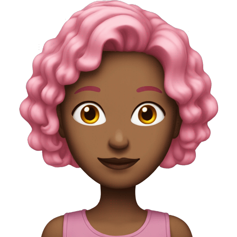 My perfect wife with pink hair  emoji