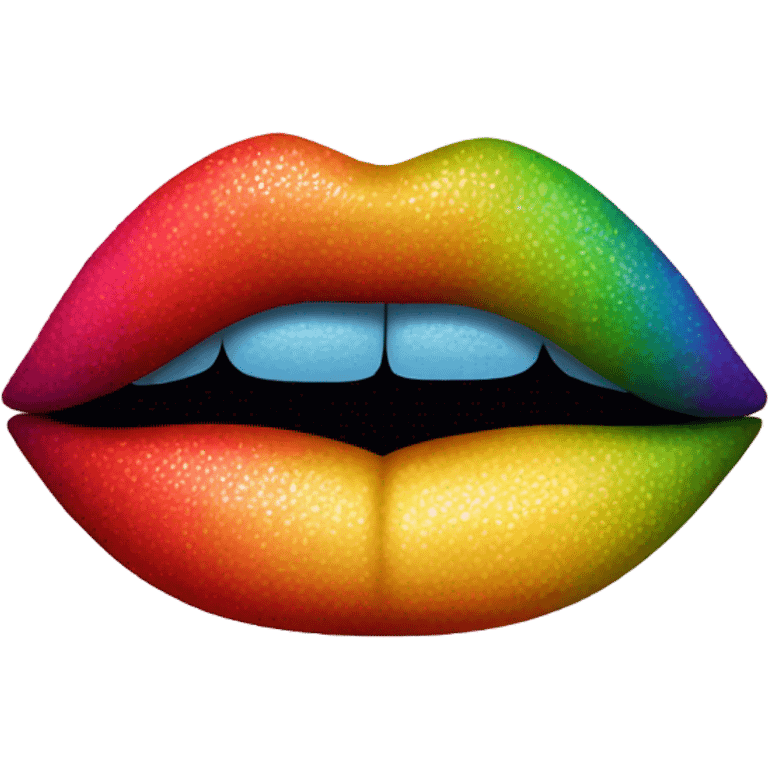 Rainbow lips emoji