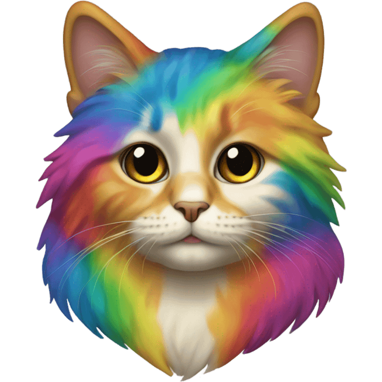 Rainbow cat emoji