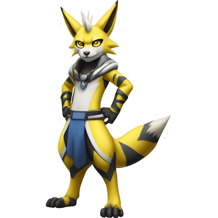 Lombax-Renamon-Zeraora full body emoji