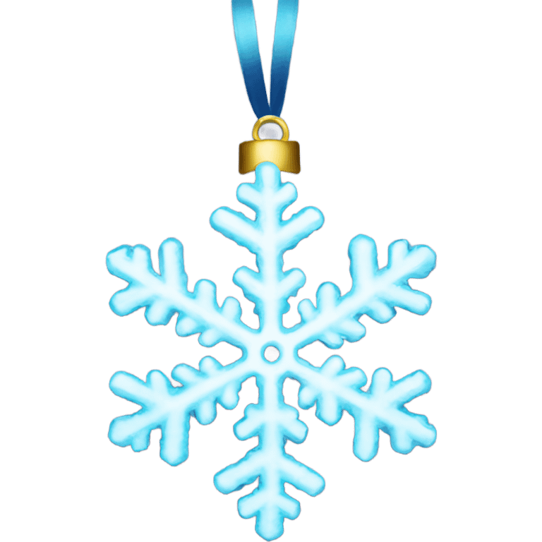 Snowflake Christmas bauble emoji