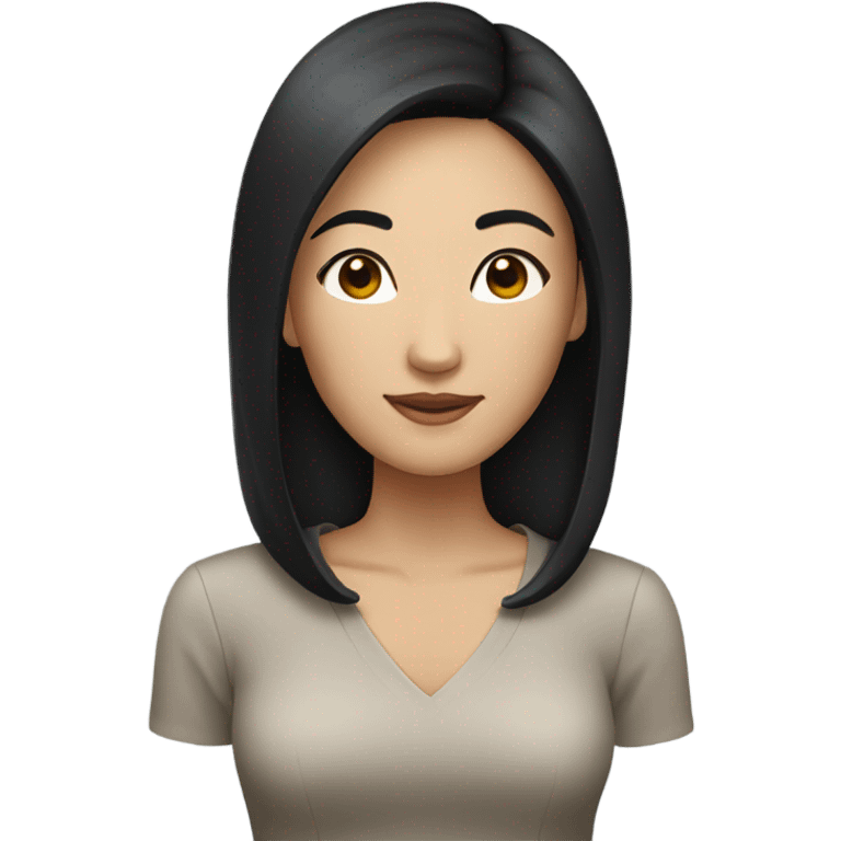 asian woman black hair emoji