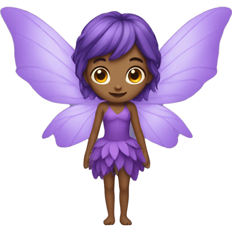 Fairy with purple wings  emoji